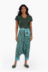 V neck cotton jersey top with front patch pocket
